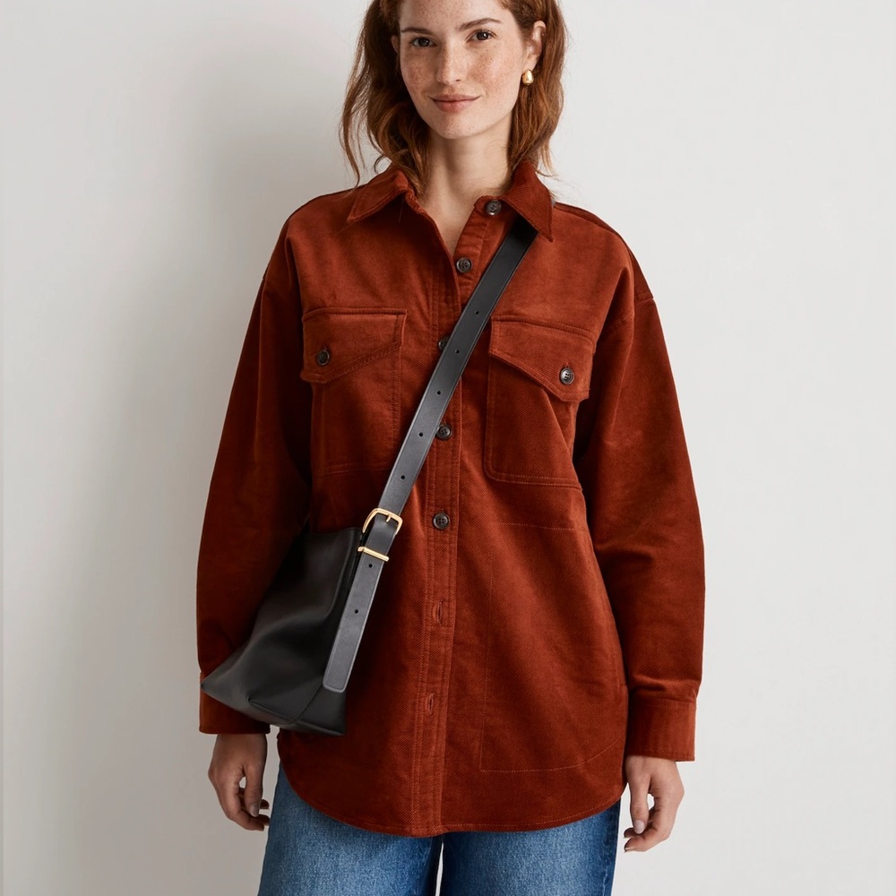 Madewell corduroy twill oversized shirt jacket